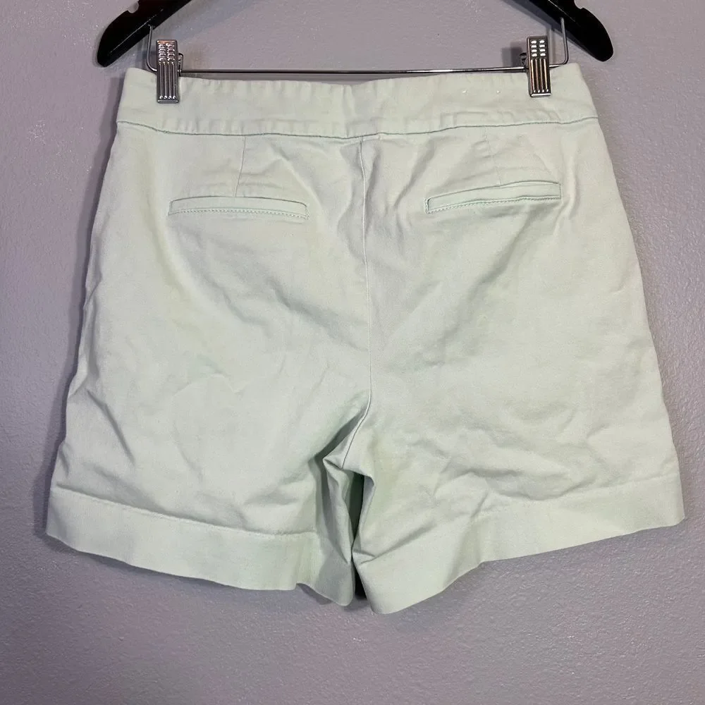 LOFT The Riviera Mint Green Chino Shorts Classic Summer Casual Size 4